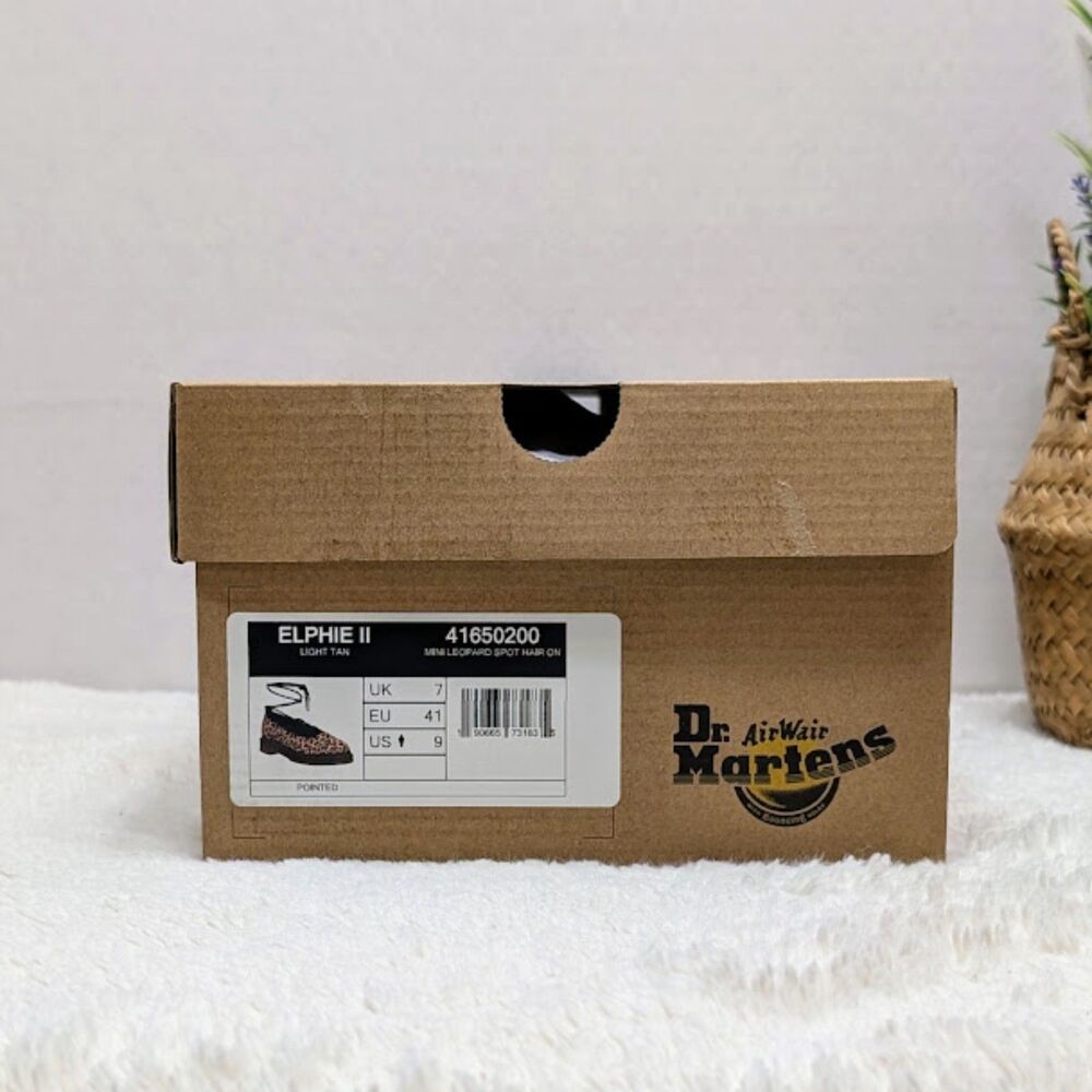 Dr. Martens Elphie II Leopard Spot Hair On Leather Pointed Toe Ballet Flats UK 7 - Picture 11 of 13
